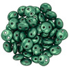 2-Hole Lentil Beads 6mm CzechMates SATURATED METALLIC MARTINI OLIVE