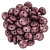 2-Hole Lentil Beads 6mm CzechMates SATURATED METALLIC RED PEAR