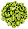 2-Hole Lentil Beads 6mm CzechMates SATURATED METALLIC LIME PUNCH