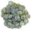 2-Hole Lentil Beads 6mm CzechMates MILKY AQUA CELSIAN