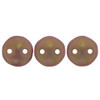 2-Hole Lentil Beads 6mm ASHEN GRAY COPPER PICASSO