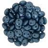 2-Hole Lentil Beads 6mm CzechMates PEARL COAT STEEL BLUE