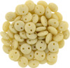 2-Hole Lentil Beads 6mm CzechMates SUEDED GOLD OPAQUE BEIGE