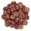 2-Hole Lentil Beads 6mm CzechMates HALO CARDINAL