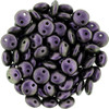 2-Hole Lentil Beads 6mm CzechMates POLYCHROME BLACK CURRANT