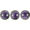 2-Hole Lentil Beads 6mm POLYCHROME BLACK CURRANT