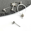 BALL POST Earrings w/Loop Stainless Steel board pic