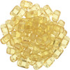 2-Hole Brick Beads 6x3mm CzechMates TRANSPARENT SPICY MUSTARD
