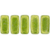 2-Hole Brick Beads CzechMates SATURATED METALLIC LIME PUNCH