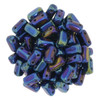 2-Hole Brick Beads 6x3mm CzechMates IRIS BLUE