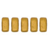 2-Hole Brick Beads CzechMates MATTE METALLIC GOLDENROD