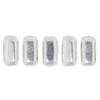 2-Hole Brick Beads CzechMates SILVER