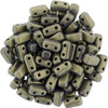 2-Hole Brick Beads 6x3mm CzechMates SUEDED GOLD NAVY