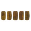 2-Hole Brick Beads CzechMates SUNFLOWER YELLOW COPPER PICASSO