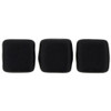 2-Hole TILE Beads 6mm MATTE JET
