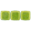 2-Hole TILE Beads 6mm SATURATED METALLIC LIME PUNCH