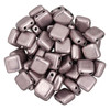 2-Hole TILE Beads 6mm CzechMates SATURATED METALLIC ALMOST MAUVE