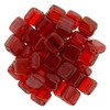 2-Hole TILE Beads 6mm CzechMates SIAM RUBY