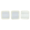 2-Hole TILE Beads 6mm SUEDED GOLD CRYSTAL