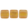 2-Hole TILE Beads 6mm GOLD MARBLED TOPAZ
