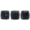 2-Hole TILE Beads 6mm JET PICASSO