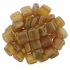 2-Hole TILE Beads 6mm CzechMates HALO SANDALWOOD