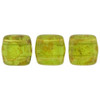 2-Hole TILE Beads 6mm OLIVINE PICASSO