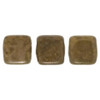 2-Hole TILE Beads 6mm FRENCH BEIGE COPPER PICASSO