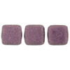 2-Hole TILE Beads 6mm METALLIC SUEDE PINK