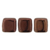 2-Hole TILE Beads 6mm DK BRONZE