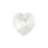 Preciosa Crystal Heart Pendant 14mm ARGENT FLARE