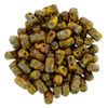 RULLA Czech Beads 5x3mm OPAQUE YELLOW PICASSO