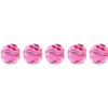 Preciosa Crystal Faceted Round Bead 6mm FUCHSIA