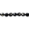 Preciosa Crystal Faceted Round Bead 6mm HEMATITE HALFCOAT