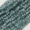 CH-3X2DKMESA-Chinese Crystal Rondelle Beads 3x2mm DK. METALLIC SAGE.