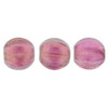 Czech Glass Melon Beads HALO MADDER ROSE