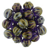 Czech Glass Melon Beads LUSTER IRIS TANZANITE