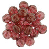 Czech Glass Melon Beads HALO CARDINAL