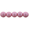 Czech Glass Pearls Round MATTE FLAMINGO