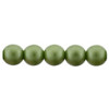 Czech Glass Pearls Round OLIVE