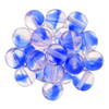 Czech Glass DRUK Beads 8mm Round LT PINK BLUE