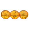 Czech Glass DRUK Beads Round SUNSHINE DUST