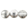 Czech Glass DRUK Beads Round HALF SILVER