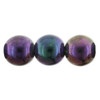 Czech Glass DRUK Beads Round IRIS PURPLE