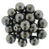 Czech Glass DRUK Beads 8mm Round HEMATITE