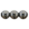 Czech Glass DRUK Beads Round HEMATITE