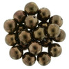 Czech Glass DRUK Beads 8mm Round DK BRONZE