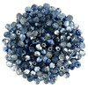Czech Glass FIREPOLISH Beads 2mm MIRROR DENIM