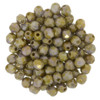 Firepolish 3mm Czech Glass Beads LUSTER OPAQUE GOLD SMOKY TOPAZ