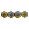 Firepolish 3mm Czech Beads OXIDIZED BRONZE CLAY